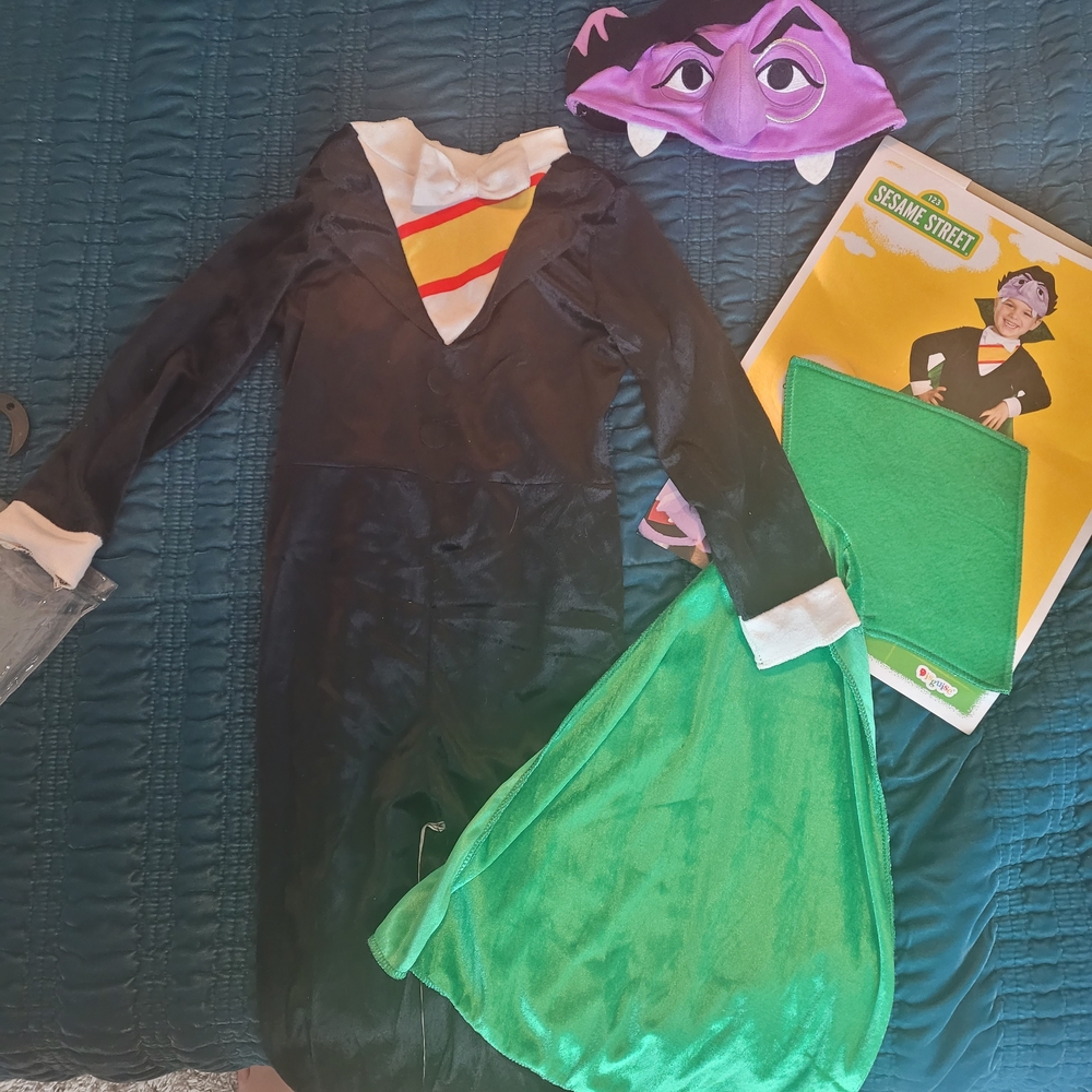 Sesame Street Count Costume for Kids - Black and Green